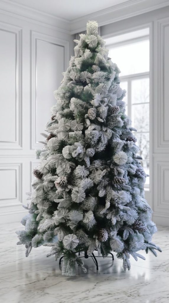 Árbol nevado de lujo